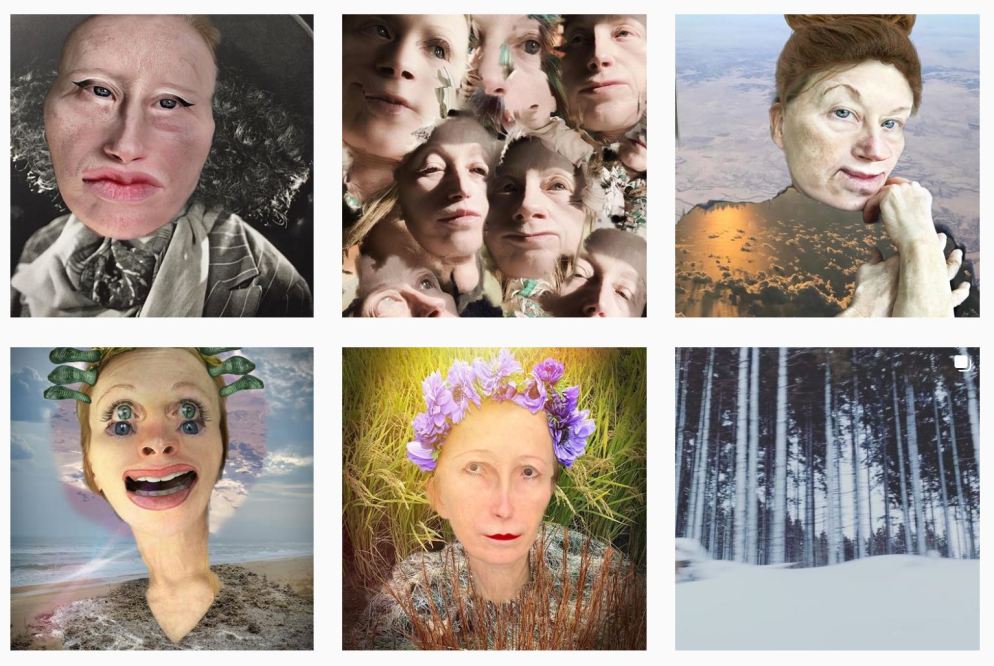 Cindy Sherman on Instagram 4 panels