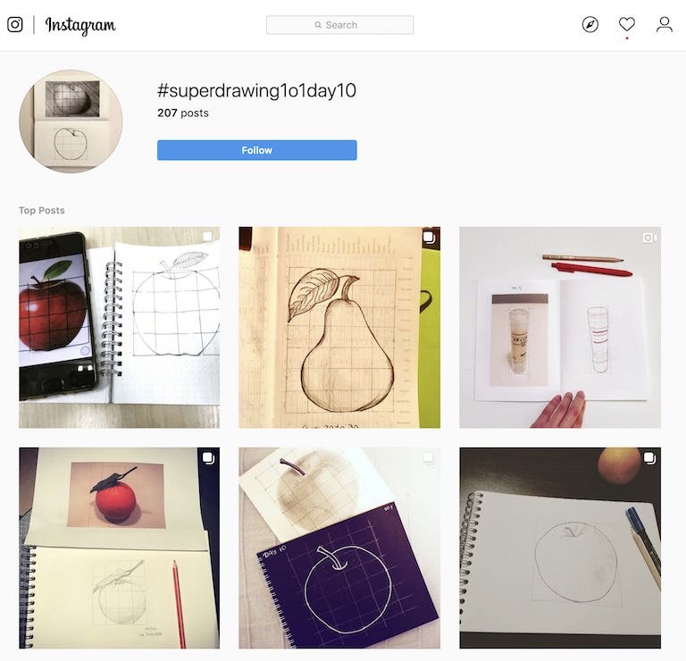 Super Drawing Day 10 Instagram Posts